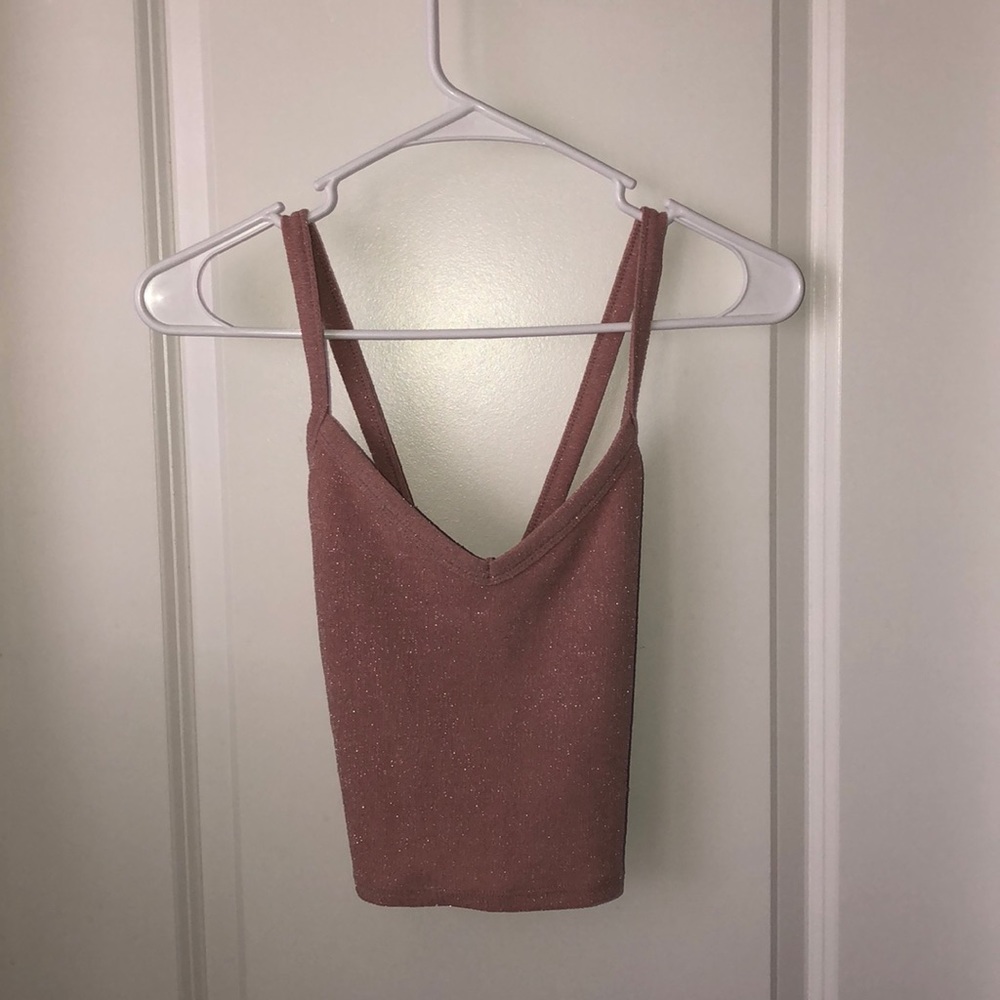 Sparkly Light Pink Tank Top